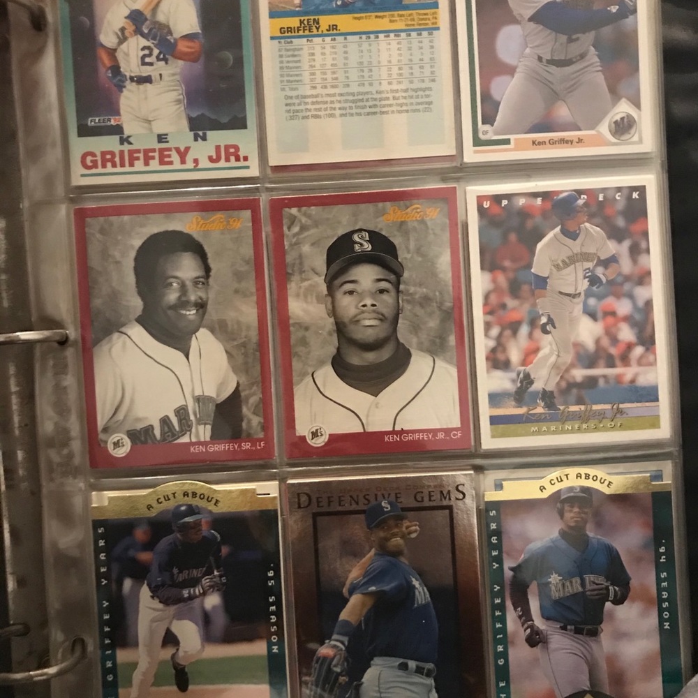Baseball, football, basketball, nascar cards.